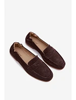 Mokasiny z Semiše Čokoládové model 22100814 - VINCEZA Mokasiny z Semiše Čokoládové model 22100814 - VINCEZA