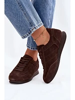 Tenisky z přírodního semiše Big Star model 22074727 Čokoládové - Big Star Shoes