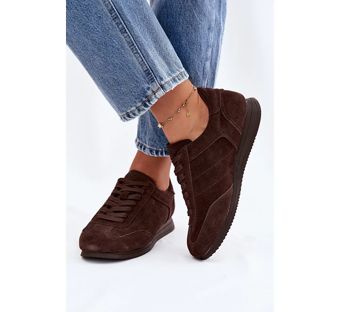 Tenisky z přírodního semiše Big Star model 22074727 Čokoládové - Big Star Shoes