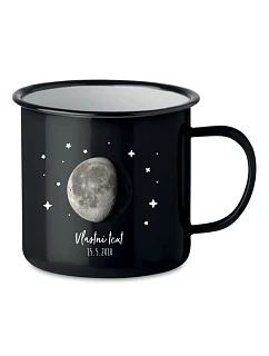 Personalizovaný retro plecháček s měsíční fází