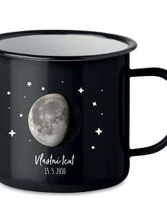 Personalizovaný retro plecháček s měsíční fází