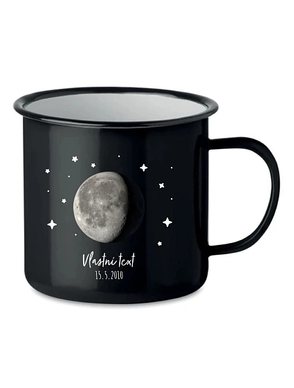 Personalizovaný retro plecháček s měsíční fází Personalizovaný retro plecháček s měsíční fází