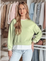 Dámská oversize mikina LUZZIO mint FashionStreet BY1381 Dámská oversize mikina LUZZIO mint FashionStreet BY1381