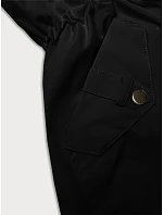 Černobéžová dámská bunda parka damska s rukávy model 21248835 - WAY MODE Černobéžová dámská bunda parka damska s rukávy model 21248835 - WAY MODE