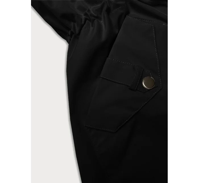 Černobéžová dámská bunda parka damska s rukávy l 21248835 - WAY MODE