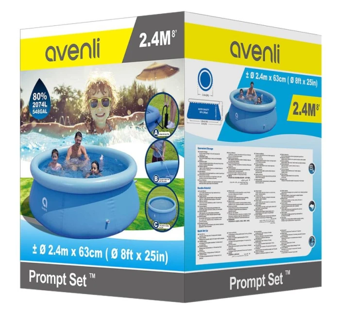 ROZŠIŘITELNÝ BAZÉN S NAFUKOVACÍM LÍMCEM 240X63CM 17792