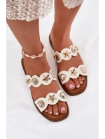 Dámské Pantofle Se Zlatými Bílé model 21699117 - Boto Dámské Pantofle Se Zlatými Bílé model 21699117 - Boto