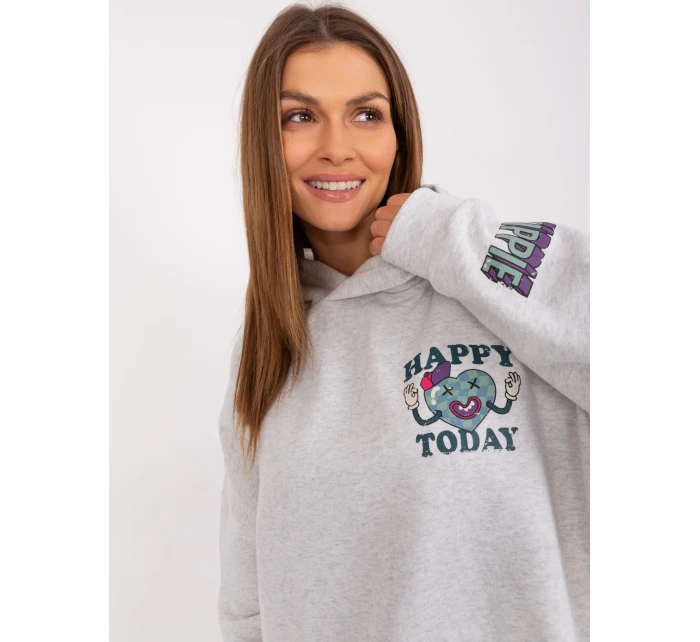 Mikina D10606BA02406D2 světle šedá