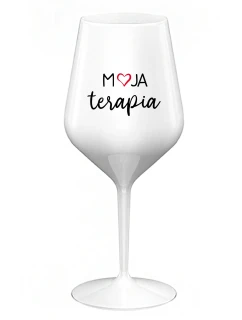 MOJA TERAPIA - biely nerozbitný pohár na víno 470 ml