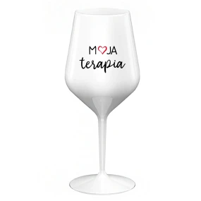 MOJA TERAPIA - biely nerozbitný pohár na víno 470 ml MOJA TERAPIA - biely nerozbitný pohár na víno 470 ml