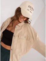 Béžová džínová dámská oversize bunda model 20114394 - Factory Price