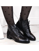 Filippo W PAW478A černé lakované zateplené boty s krokodýlem Filippo W PAW478A černé lakované zateplené boty s krokodýlem