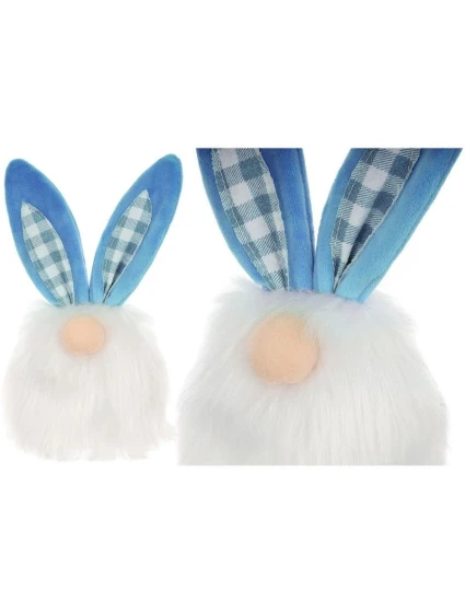 Včelí zajíc 18 cm modrá jarní dekorace dětské