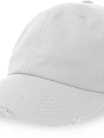 Atlantis Headwear Dad Hat Destroyed-S 6 panelová baseballová kšiltovka 33.0243 white