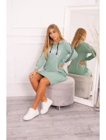 Šaty s model 21752976 potiskem tmavě mátové - K-Fashion