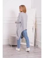 Halenka oversize s potiskem šedá