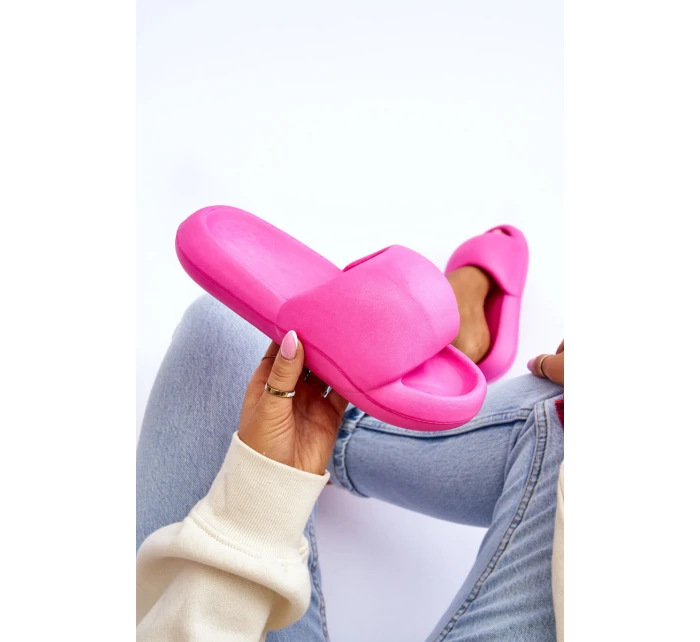 Dámské lehké pěnové pantofle na platformě Fuchsie Milton Dámské lehké pěnové pantofle na platformě Fuchsie Milton