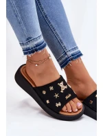 Dámské Semišové Pantofle S Černé model 21697722 - VINCEZA