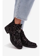 obuv z přírodního semiše na nízkém podpatku model 21713893 - D&A obuv z přírodního semiše na nízkém podpatku model 21713893 - D&A