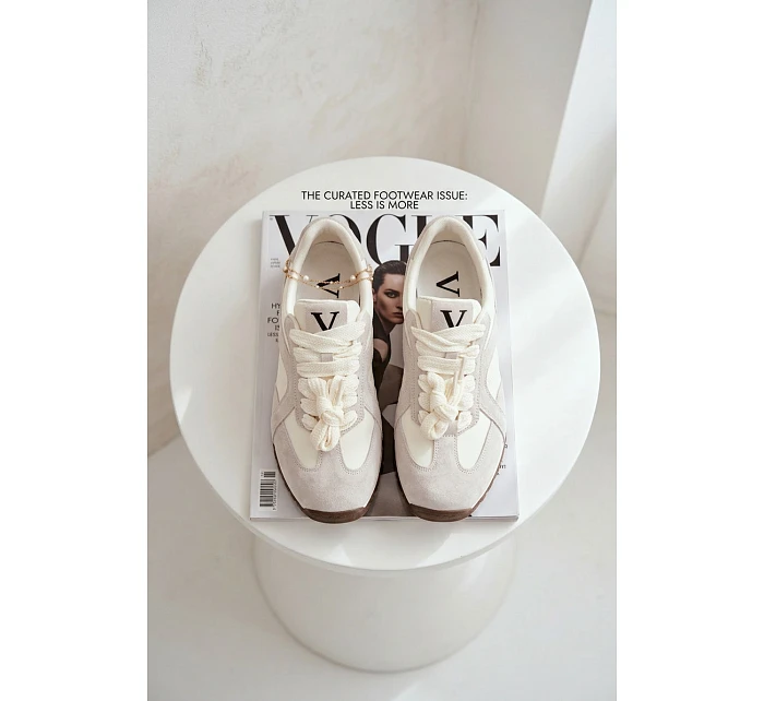 Semišové Dámské Tenisky model 22073044 Šedé - VINCEZA