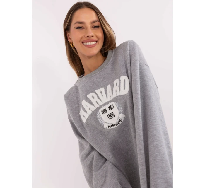 Mikina EM BL 617 model 20811691 melange šedá - FPrice Mikina EM BL 617 model 20811691 melange šedá - FPrice