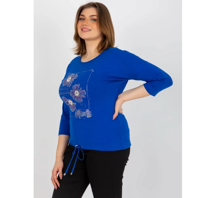 Dámská halenka RV BZ 8457.47P tmavě modrá - FPrice Dámská halenka RV BZ 8457.47P tmavě modrá - FPrice