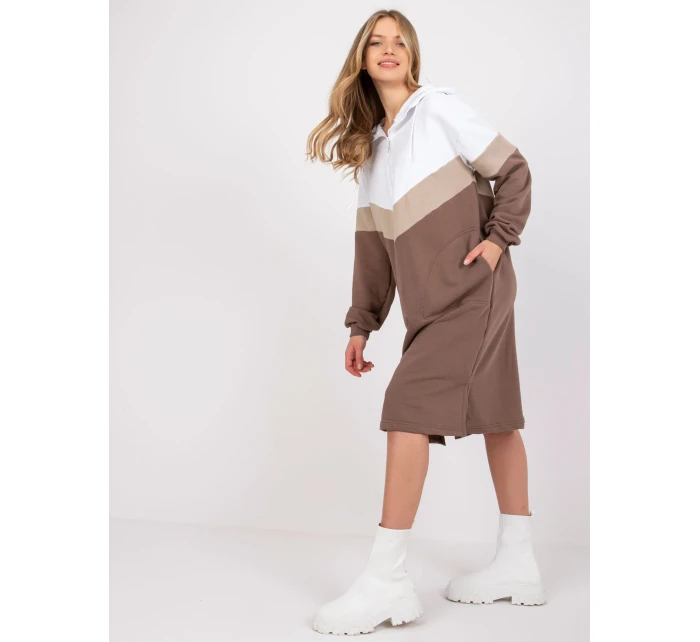 Šaty RV SK 7462.00 bílo-hnědá Šaty RV SK 7462.00 bílo-hnědá