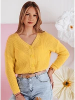 Dámský oversize žebrovaný svetr SWEETDREAM žlutý FashionStreet MY2462