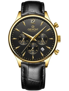 Pánské hodinky Giewont Chronograph Sapphire Black and Gold GW6310-A4