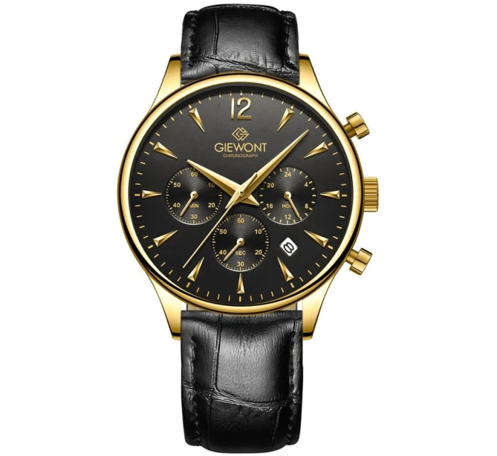 Pánské hodinky Giewont Chronograph Sapphire Black and Gold GW6310-A4 Pánské hodinky Giewont Chronograph Sapphire Black and Gold GW6310-A4