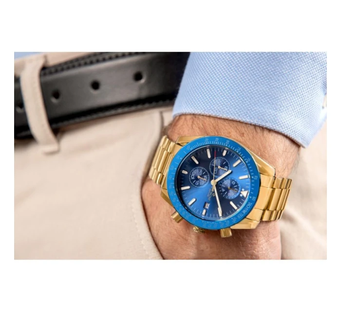 Pánské hodinky Giewont Chronograph Sapphire Gold Blue GW8720-B6 Pánské hodinky Giewont Chronograph Sapphire Gold Blue GW8720-B6