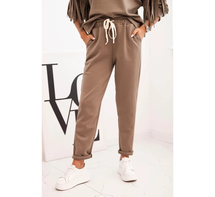 Dámský set máslový s třásněmi na rukávech fango Dámský set máslový s třásněmi na rukávech fango