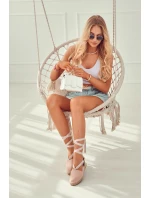 Dámské vázané espadrilky Big Star model 21577582 Růžová - Big Star Shoes Dámské vázané espadrilky Big Star model 21577582 Růžová - Big Star Shoes