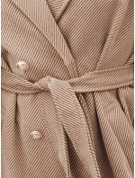 Dámský oversize kabát dlouhý camel Dstreet model 21982238 - FashionStreet