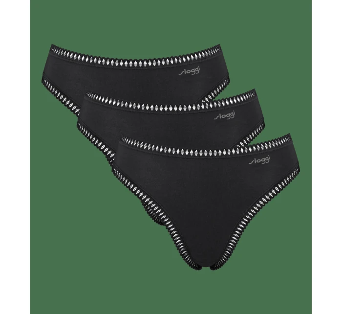 sloggi GO Crush High leg C3P - BLACK - SLOGGI BLACK - SLOGGI sloggi GO Crush High leg C3P - BLACK - SLOGGI BLACK - SLOGGI