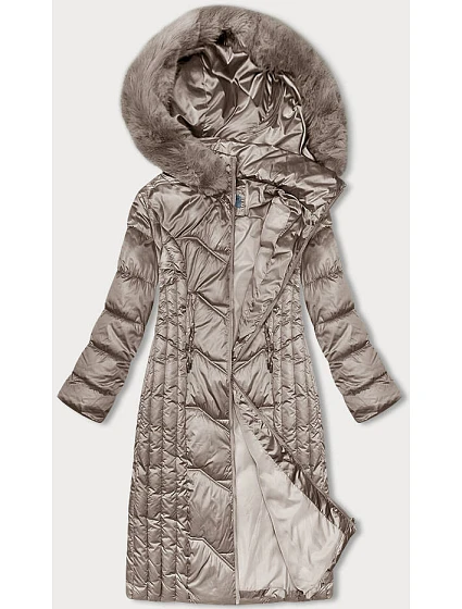 Dlouhá zimní bunda slim-fit cappuccino S'west (B8201-12) Dlouhá zimní bunda slim-fit cappuccino S'west (B8201-12)