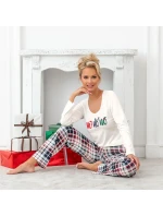 Dámské pyžamo Ho Ho long cream - Donna Dámské pyžamo Ho Ho long cream - Donna