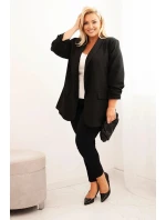 Dámská elegantní plus size sako černá