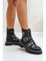 Lakované Boty Pracovní S Přezkami Černé model 21671204 - Boto Lakované Boty Pracovní S Přezkami Černé model 21671204 - Boto