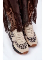 Dámské Sneakersy Na Platformě Panther  Béžové model 21691243 - VINCEZA