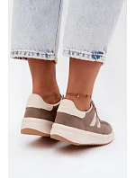 Dámské Sportovní Boty Sneakers Big Star model 22185479 Tmavá béžová - Big Star Shoes