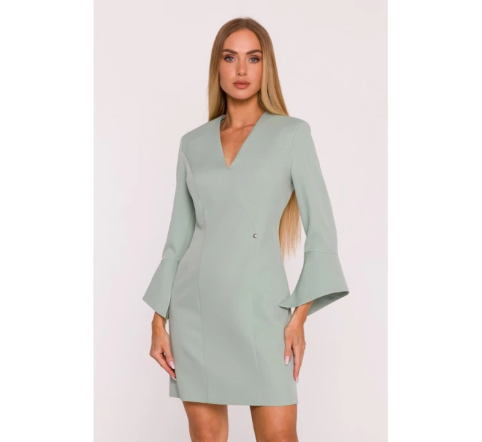 model 21296043 Šaty s širokými manžetami mátové - Moe model 21296043 Šaty s širokými manžetami mátové - Moe