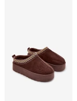 Dětské/módní sněhule s výšivkou na platformě Jolisse – čokoládové Dětské/módní sněhule s výšivkou na platformě Jolisse – čokoládové