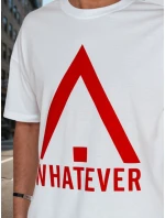 Pánské bílé tričko s potiskem FashionStreet RX5665 Pánské bílé tričko s potiskem FashionStreet RX5665