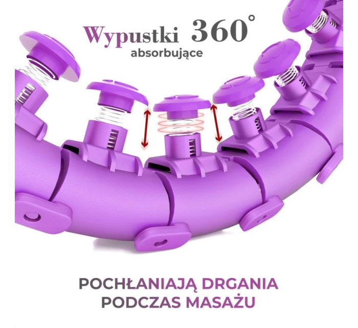 Hula hop plus size HMS HHW12 s oušky a závažími fialová