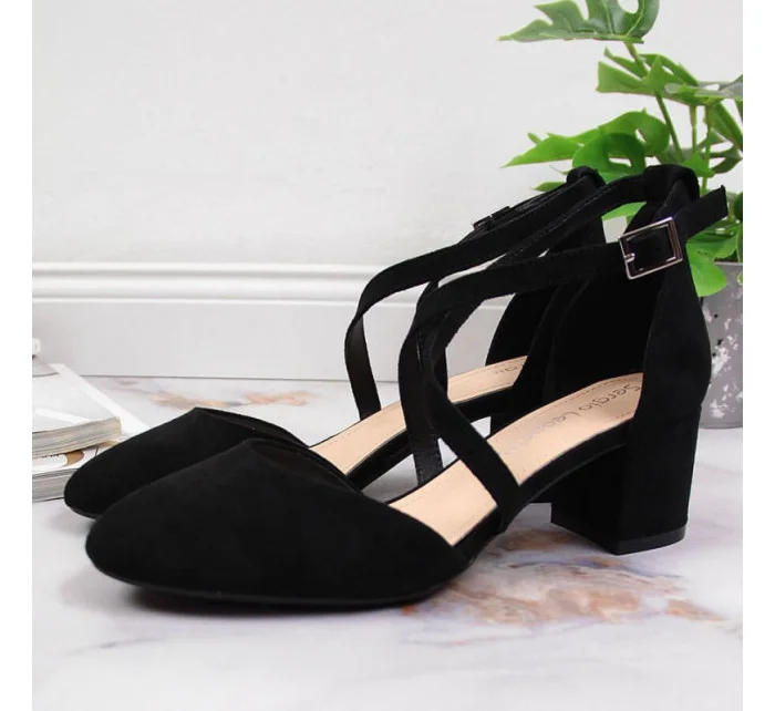 Sergio Leone W SK365A černé páskové sandály