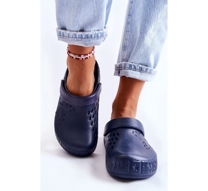 Dámské světlé pantofle Big Star model 21593810 námořnická modrá - Big Star Shoes Dámské světlé pantofle Big Star model 21593810 námořnická modrá - Big Star Shoes