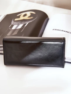 Eko Kožená Hladká Dámská Peněženka Černá Erolia