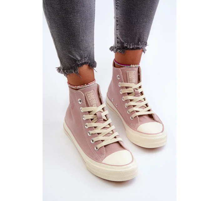 Dámské vysoké tenisky Big Star růžové Dámské vysoké tenisky Big Star růžové
