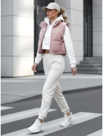 Dámská prošívaná růžová vesta FashionStreet TY5199